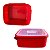 Pote Retangular de 2 Litros - Vermelho - Imagem 2