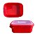Pote Retangular de 1 Litro - Vermelho - Imagem 2