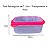 Pote Retangular de 1 Litro  - Transparente e Rosa - Imagem 6
