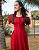 Vestido de Pregas Alice Marsala com Botões - Imagem 5