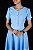 Vestido de Linho Helena Azul França - Imagem 3