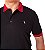 Polo em piquet algodão/elastano preta/vermelho petróleo coleção elegance arara - Imagem 1