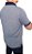 Polo piquet viscose poliéster cor azul acinzentado detalhes em listas coleção elegance arara - Imagem 3