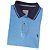 Polo piquet viscose poliéster cor azul claro e azul marinho coleção elegance arara - Imagem 1