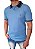 Polo piquet viscose poliéster cor azul claro e azul marinho coleção elegance arara - Imagem 2