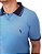 Polo piquet viscose poliéster cor azul claro e azul marinho coleção elegance arara - Imagem 4