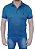Polo em piquet furta cor bicolor azul e preto viscose e poliéster coleção elegance arara - Imagem 1