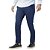 Calça de sarja lisa masculina cor azul marinho - Imagem 1