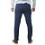 Calça de sarja lisa masculina cor azul marinho - Imagem 4