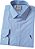 Camisa social masculina manga longa modelagem Slim Fit azul claro - Imagem 4
