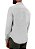 Camisa social masculina manga longa slim fit tecido flamê cinza - Imagem 3