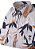 Camisa social feminina manga longa viscose desenhos florais preto e caramelo Coleção Prime Flor - Imagem 3
