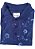 Polo piquet viscose poliéster cor azul marinho detalhes florais coleção elegance arara - Imagem 3