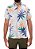 Camisa social manga curta regular viscose branca desenhos florais coleção Elegance Arara - Imagem 3