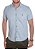 Camisa social jeans com viscose manga curta slim fit azul coleção elegance arara - Imagem 2