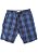 Bermuda sarja masculina xadrez cores azul preto - Imagem 2