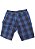 Bermuda sarja masculina xadrez cores azul preto - Imagem 3