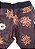 Bermuda masculina moletom estampada floral marrom - Imagem 3