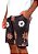Bermuda masculina moletom estampada floral marrom - Imagem 2