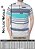 Polo algodão com elastano listrada verde cinza e azul coleção elegance arara - Imagem 3