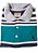 Polo algodão com elastano listrada verde cinza e azul coleção elegance arara - Imagem 1