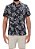 Camisa social manga curta regular viscose preta estampa guaraná coleção Elegance Arara - Imagem 1