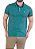 Polo Jacquard algodão/poliéster cor verde petróleo coleção elegance arara - Imagem 1