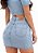 Saia Jeans Claro Comfort Barra Desfiada - Imagem 3