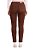 Calça de Sarja Feminina Slim Marrom - Imagem 3