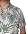 Camisa social manga curta viscose cor palha detalhes em folhagens coleção elegance arara - Imagem 3