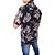 Camisa social manga curta viscose cor preta com detalhes florais Coleção Elegance Arara - Imagem 3
