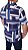 Camisa social manga curta viscose branca/azul formas coleção Elegance Arara - Imagem 2