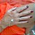 Hand Chain em prata com madrepérola natural - Imagem 3
