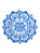 TAPETE DE SILICONE THE MOORS (MANDALA) - AZUL COM BRANCO - Imagem 1