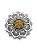 TAPETE DE SILICONE THE MOORS (MANDALA) - BRANCO COM PRETO E DOURADO - Imagem 1