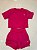 Conjunto de Blusa de manga curta e short duplo- tecido gelado- Pink- Tamanho: 38/44 - Imagem 2
