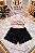 Conjunto de top e short - preto com off white - Tamaho; G - Imagem 1