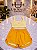 Conjunto de Top e Short Duplo- Amarelo manteiga - Tamanho: G - - Imagem 1