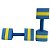 Par de Halteres Hidroginástica 100% EVA DF1092 M 2 à 3kg Azul/Amarelo - Imagem 10