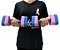 Par de Halteres Hidroginástica EVA DF1091-R P 1 à 2kg Azul/Rosa Dafoca Sports - Imagem 3