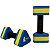 Par de Halteres Em EVA 1 A 2 Kg DF4011-AZ Azul/Amarelo Dafoca Sports - Imagem 2