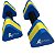 Par de Halteres Em EVA 2 A 3 Kg DF4012-AZ Azul/Amarelo Dafoca Sports - Imagem 10