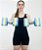 Par de Halteres Hidroginástica em EVA DF1093-A G 3 a 4kg Azul/Amarelo Dafoca Sports - Imagem 2