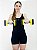 Par Halteres Hidroginástica em EVA 1 à 2kg DF1104-P Preto/Amarelo Dafoca Sports - Imagem 2