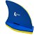 Boia Flutuador Infantil Barbatana Tubarão DF4061 Azul e Amarelo Dafoca Sports - Imagem 4