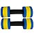Halter de Hidroginástica Redondo em EVA DF4016-AZ 2-3Kg Azul/Amarelo Dafoca Sports - Imagem 5
