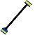 Halter Barra Triangular Hidroginástica 3-4kg 100cm DF4023-AZ Azul/Amarelo Dafoca Sports - Imagem 2