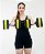 Par de Halteres Para Hidroginástica Em EVA DF1107-PT G Preto e Amarelo Dafoca Sports - Imagem 2