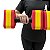 Par de Halteres Hidroginástica Em EVA 3 A 4 Kg DF4013-AM Vermelho/Amarelo Dafoca Sports - Imagem 3