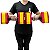 Par de Halteres Hidroginástica Em EVA 3 A 4 Kg DF4013-AM Vermelho/Amarelo Dafoca Sports - Imagem 8